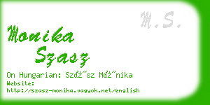 monika szasz business card